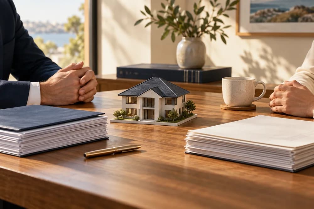 Editorial illustration for property settlement legal services in Darwin