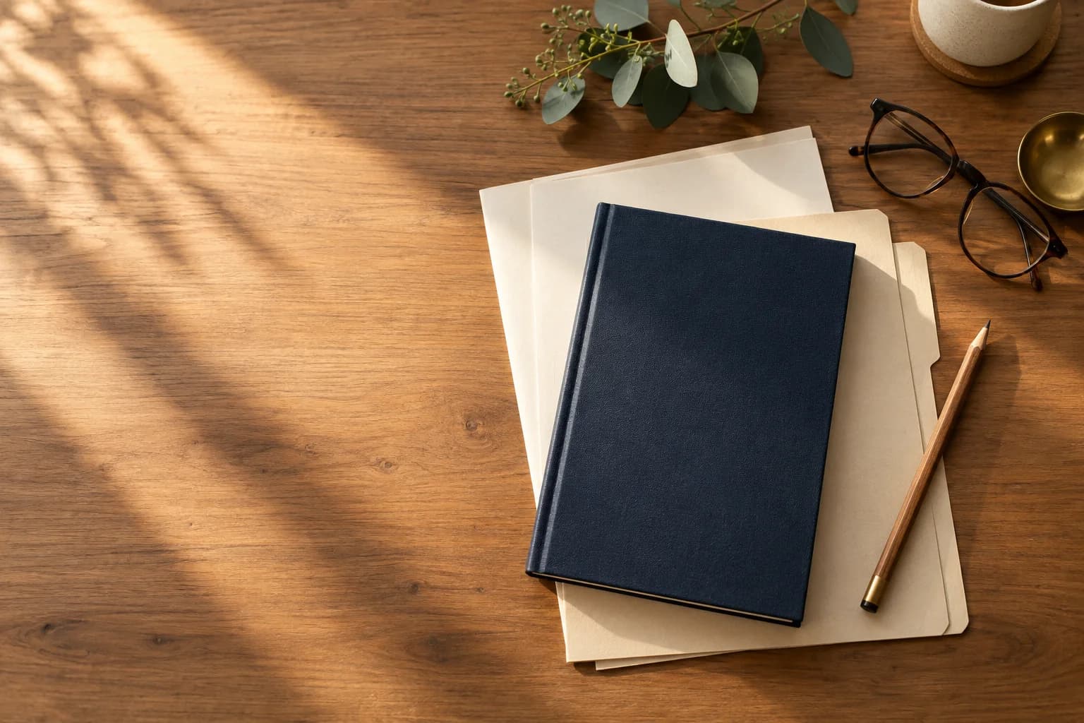 An organised desk prepared for a professional consultation